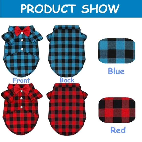 The dapper dog plaid outfit x 4 - Picture 2 of 7